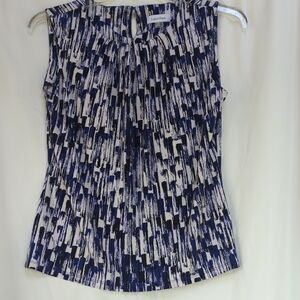 Calvin Klein sleeveless blue/black/white top